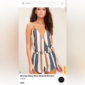 Blue Striped Romper